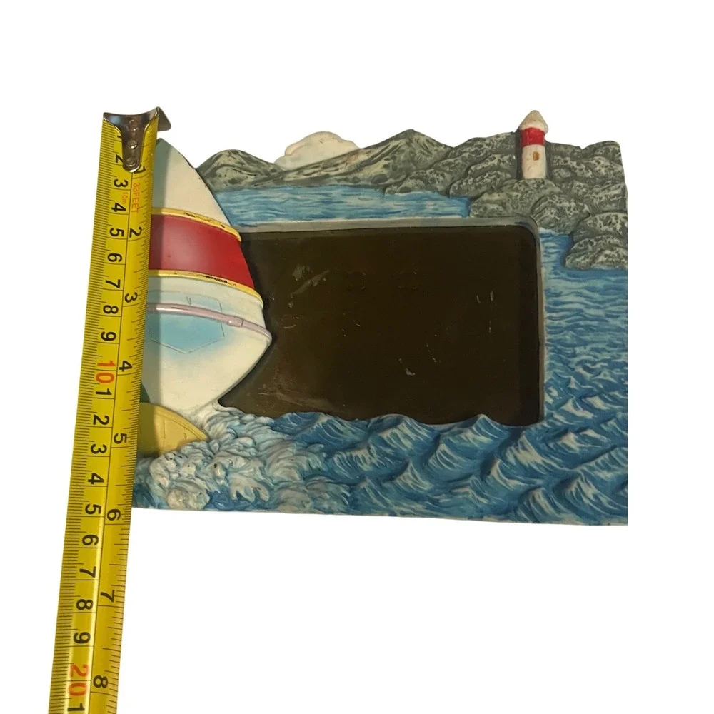 Vintage Nautical Windsurfer Lighthouse 3D Resin Picture Frame Beach Decor 4x3‎